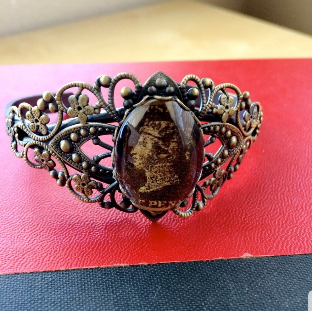 Victorian Inspired filigree cuff bracelet